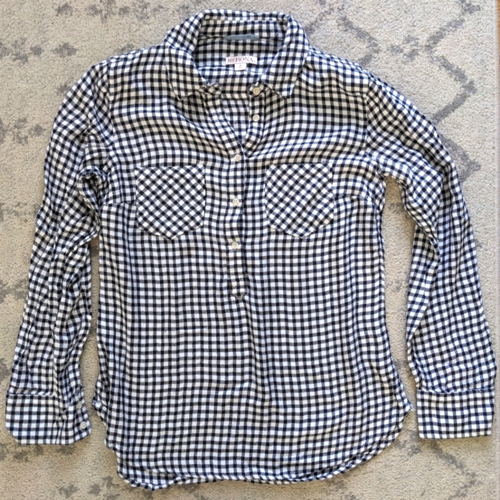 Women's Merona Plaid Button Shirt